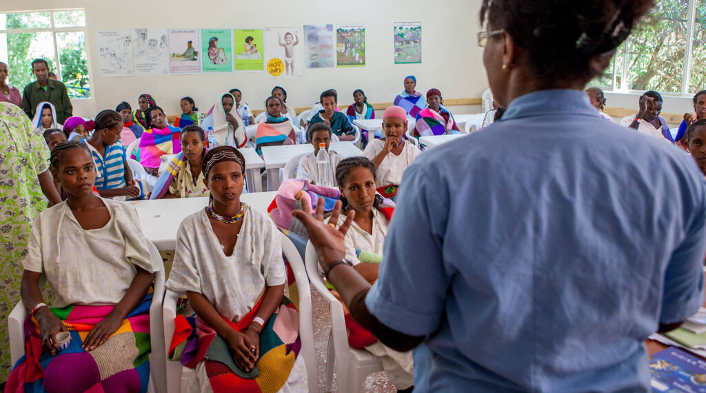 Literacy classes at the Addis Ababa hospital